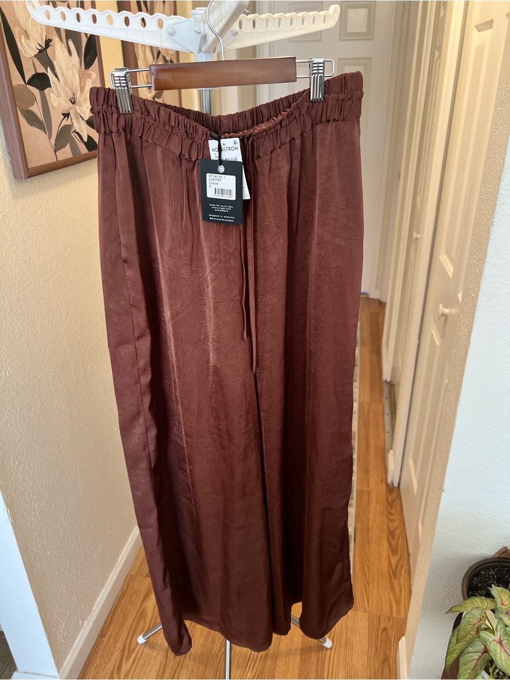 Nordstrom Men's Dark Brown Drawstring Wide-Leg Sweatpants